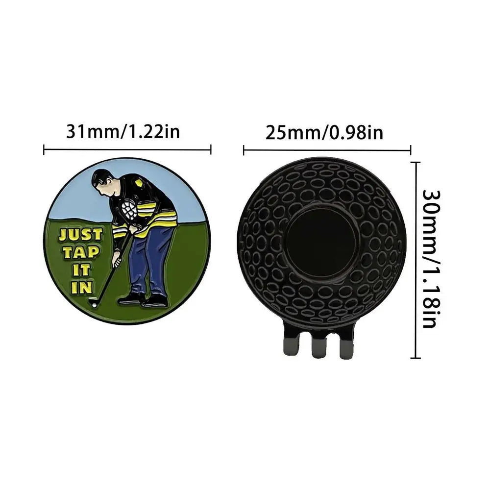 Golf Marker Ball Position Golf Hat Clip Funny Magnetic Metal Golf Clips Golf Gift Accessories Supplies Drop Shipping
